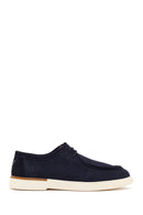 Men's Navy Blue Lace-up Suede Leather Casual Shoes | Derimod