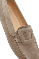 Women's Mink Suede Leather Loafer | Derimod
