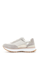 Women's Beige Lace-up Leather Sneaker | Derimod