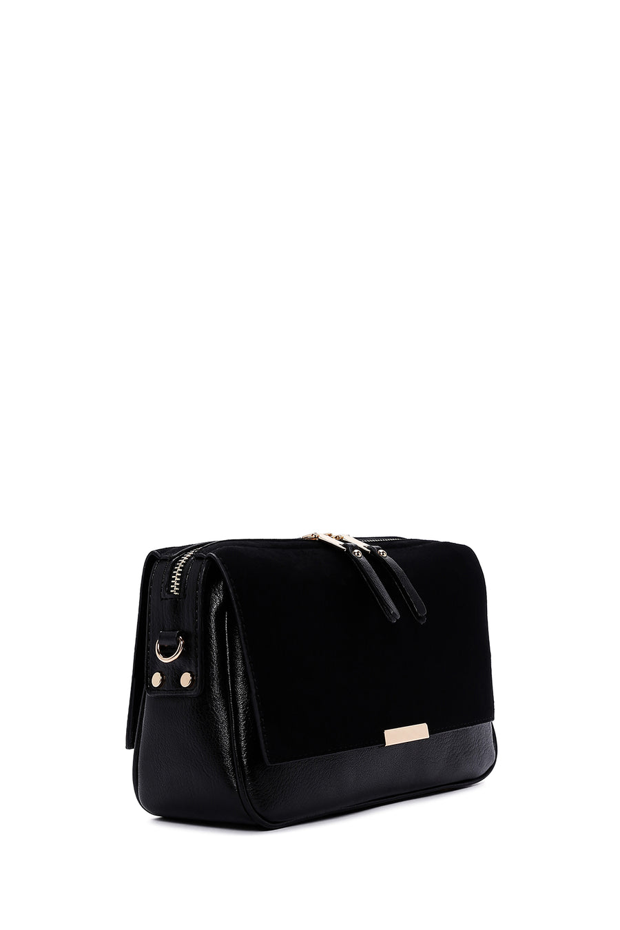Women's Black Long Strap Crossbody Bag