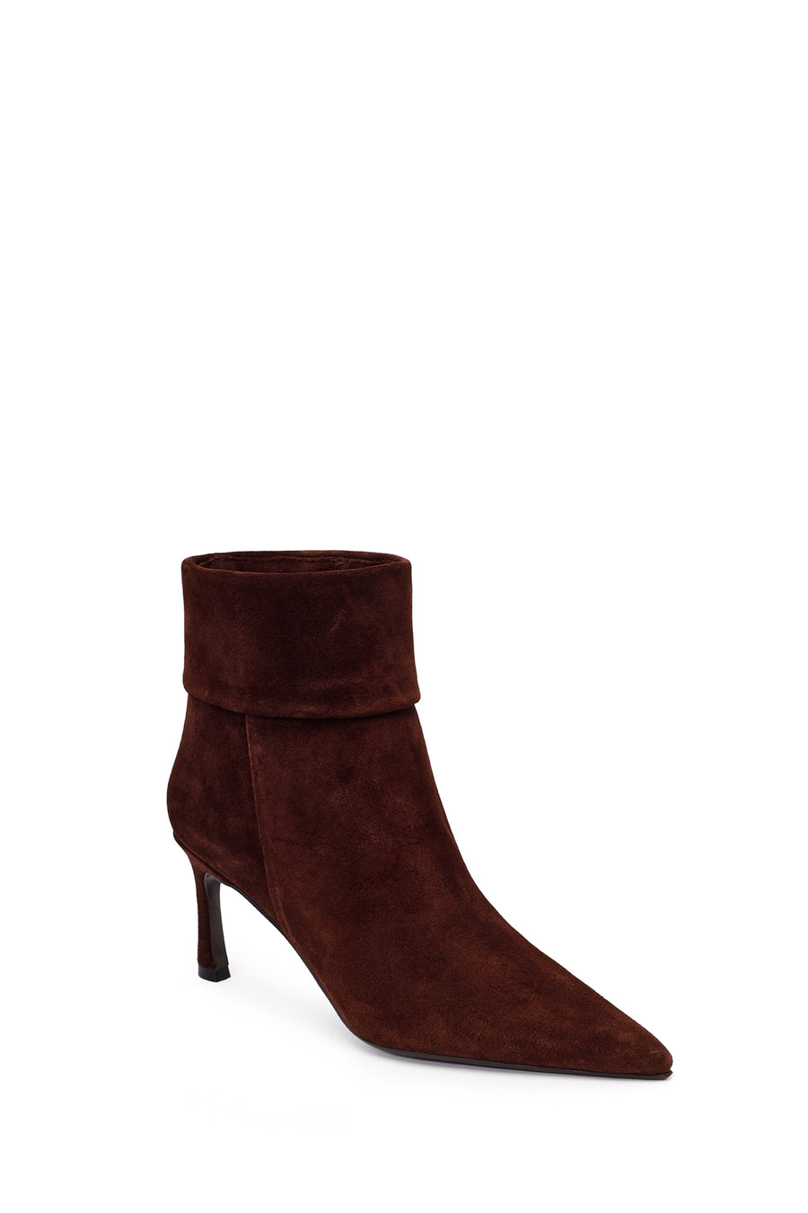 Woman Brown Thin-Heeled Suede Boots