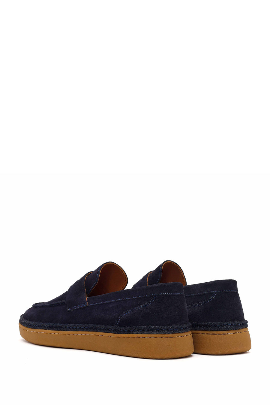 Men's Navy Blue Suede Leather Loafer
