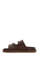 Women's Brown Strappy Slippers | Derimod