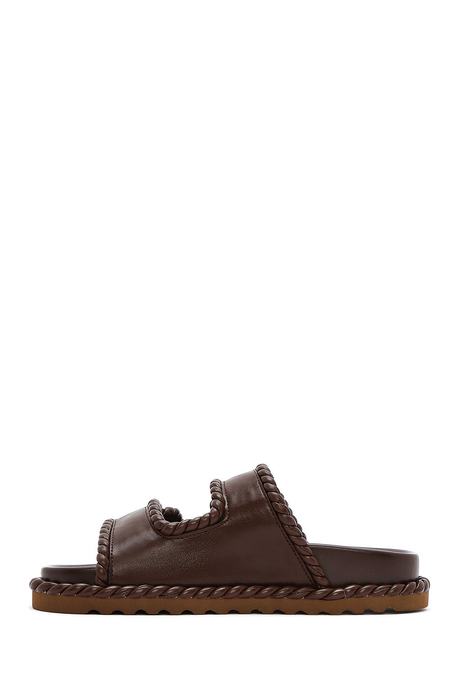 Women's Brown Strappy Slippers
