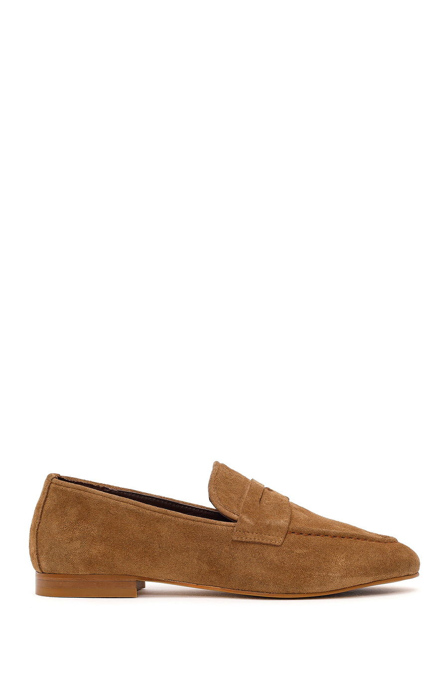 Kadın Taba Süet Deri Maskülen Loafer 26PFD260310 | Derimod