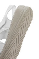 Women's White Strappy Leather Comfort Sandals | Derimod