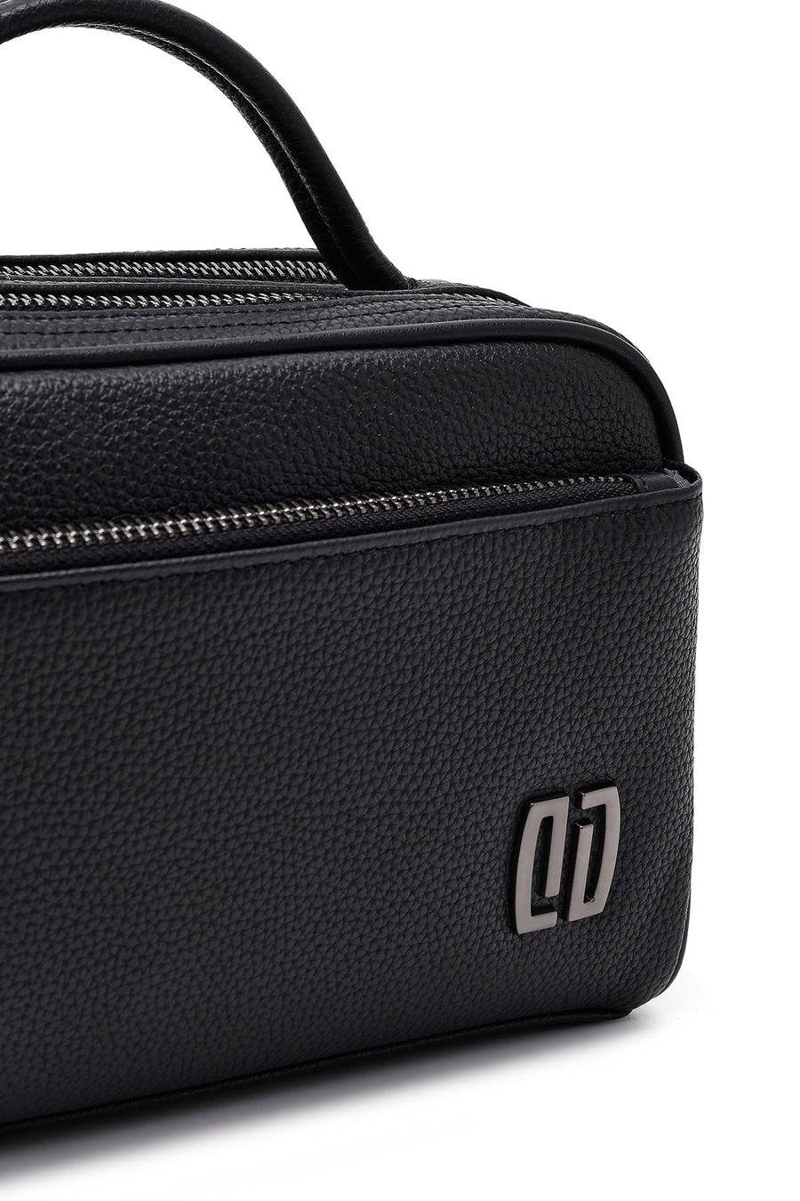 Men's Black Leather Handbag