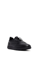 Male Black Lace-Up Thick-Soled Leather Casual Shoes | Derimod