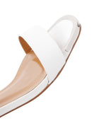 Women's White Ankle Strap Low Heeled Sandals | Derimod