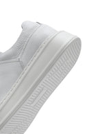 Erkek Beyaz Bağcıklı Deri Sneaker | Derimod