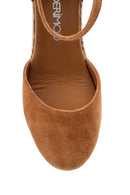 Women's Suede Wedge Heels Espadrille | Derimod