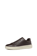 Geox Men's Brown Zackerty Lace-Up Leather Casual Shoes | Derimod