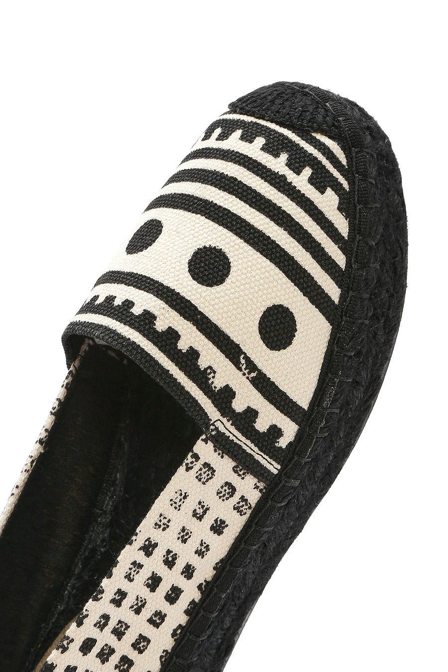 Kastamonu Stone Print Woman Black Patterned Espadrilles