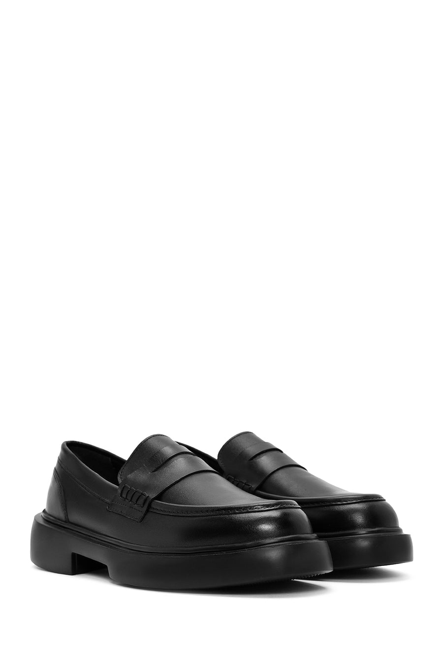
Men's Black Leather Casual Loafer
