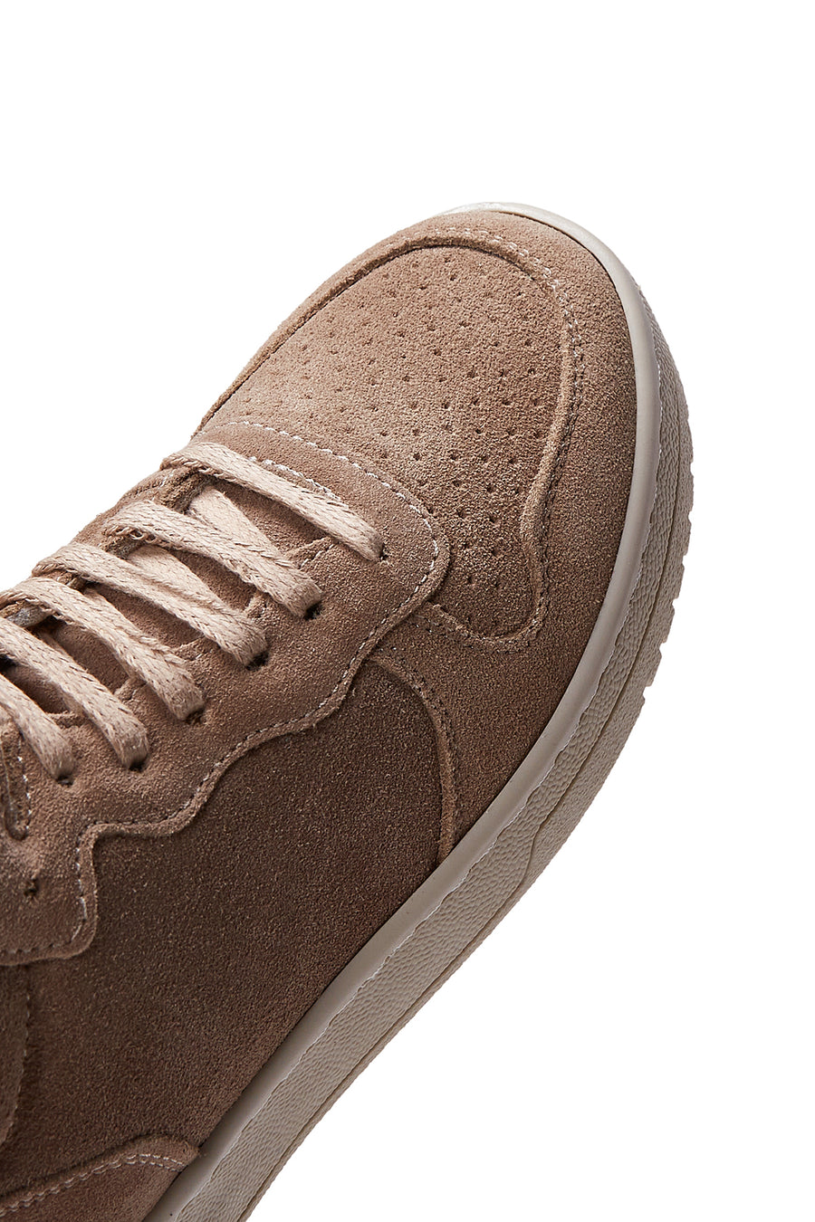 Women's Beige Suede Leather High Top Sneaker