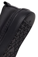 Male Black Lace-Up Thick-Soled Leather Sneaker | Derimod
