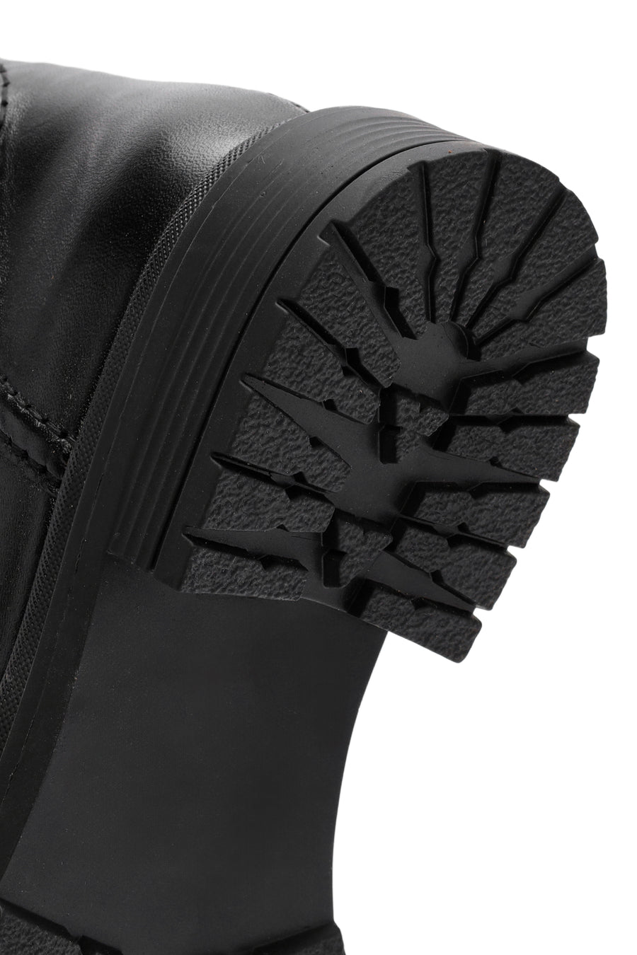 Women's Black Zippered Leather Boots