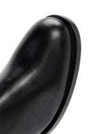 Women's Black Zippered Leather Boots | Derimod