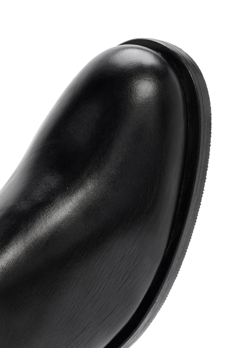 Women's Black Zippered Leather Boots