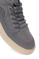 Derimoz Zero Erkek Gri Bağcıklı Kumaş Sneaker | Derimod