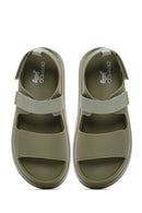 Women's Khaki Strappy Thick Soled Jelly Sandals | Derimod