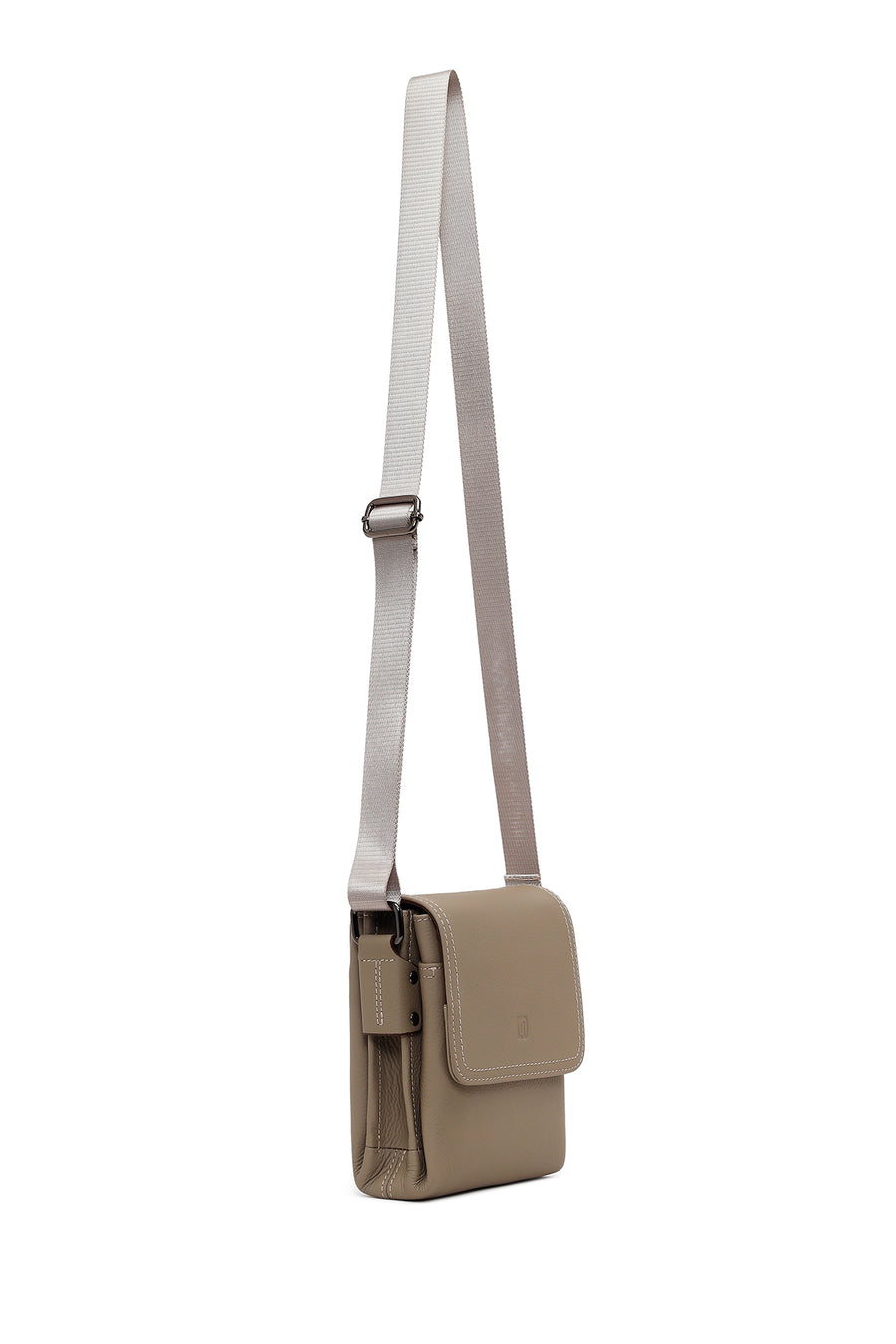 Male Mink Long-Strap Leather Messenger Bag