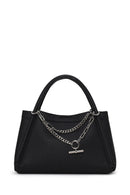 Woman Black Long-Strap Charm Shoulder Bag | Derimod