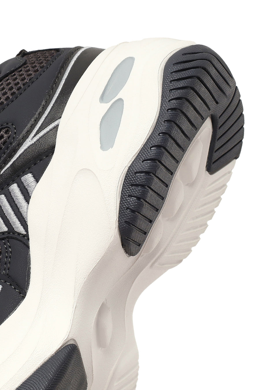 Women's Gray Lace-Up Thick-Soled Sneaker