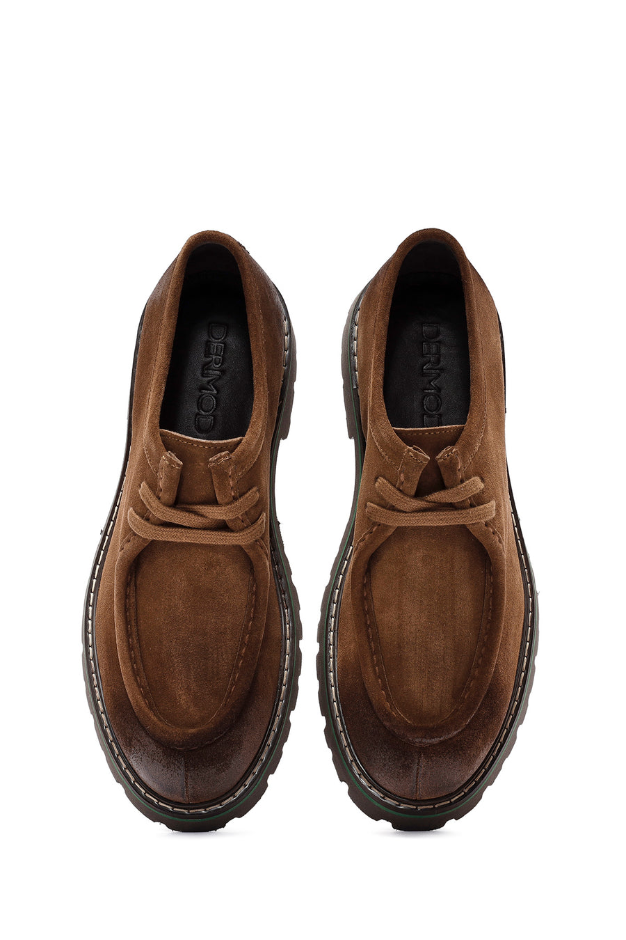 Men's Brown Lace-Up Suede Leather Casual Shoes