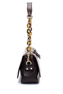 Women's Crocodile Patterned Shoulder Bag with Strap Detail | Derimod