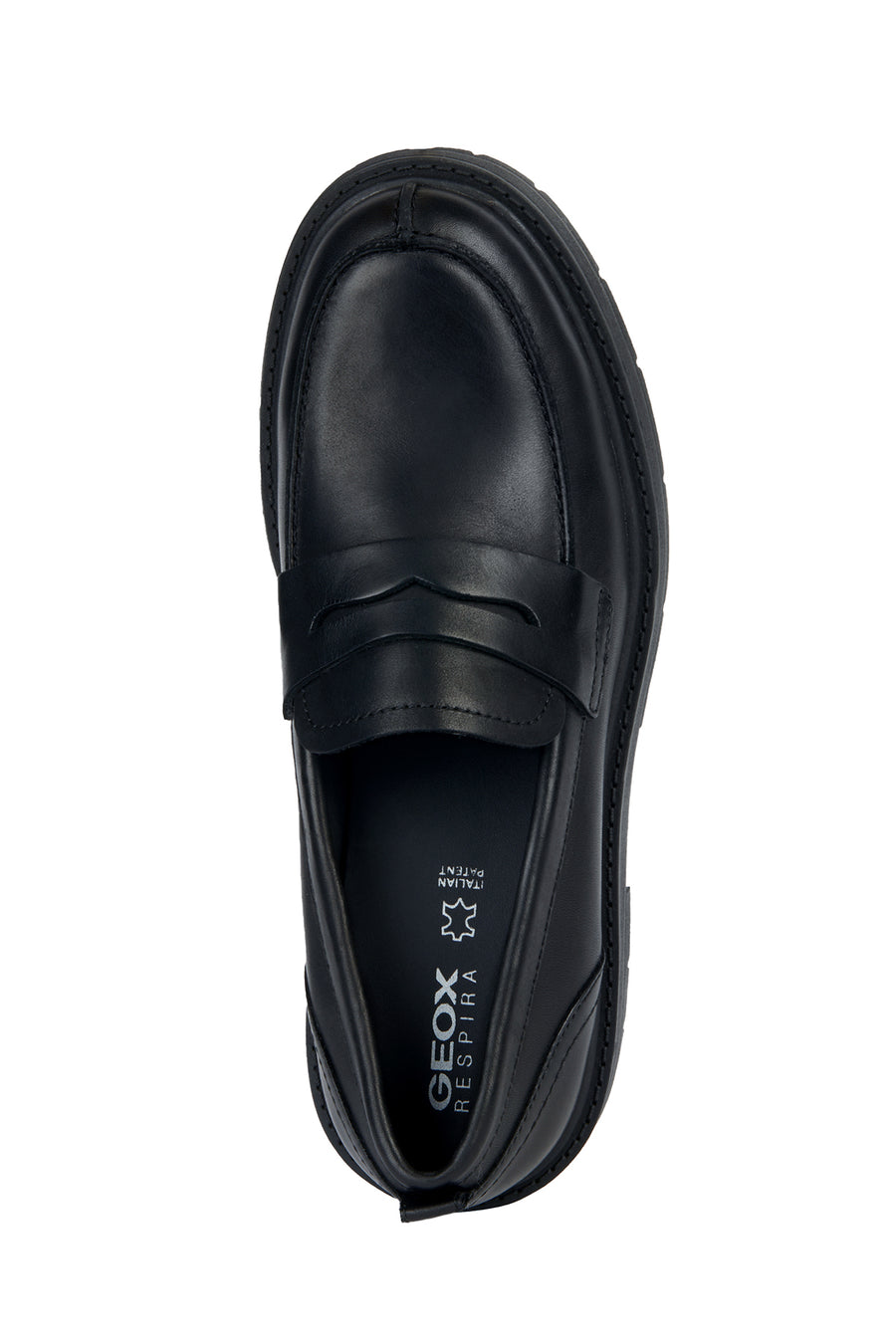 Geox Kadın Siyah Spherica Deri Maskülen Loafer