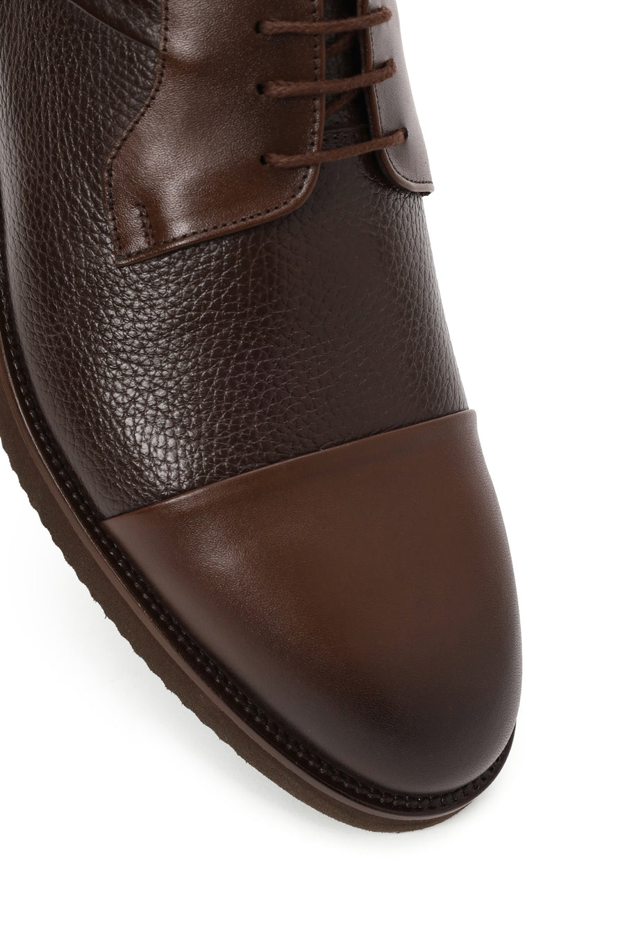 Men's Brown Lace-up Leather Casual Shoes