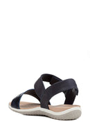 Geox Women Navy Blue D S.Vega F - All Nub. Cow + Me. Le Leather Sandals | Derimod