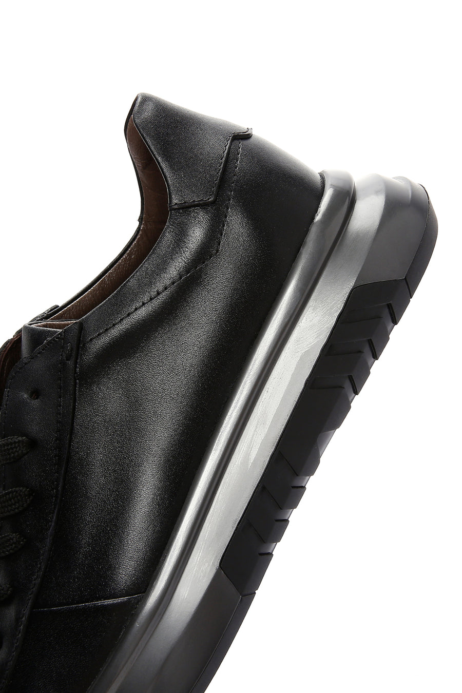 Erkek Siyah Deri Sneaker