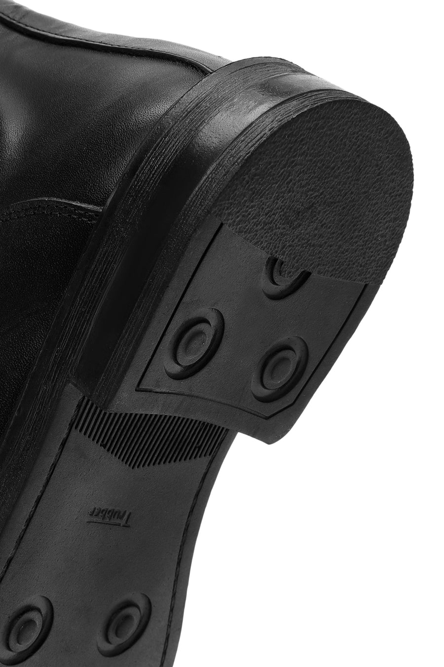 Men's Black Zippered Leather Casual Boots