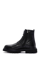 Men's Black Zippered Leather Casual Boots | Derimod