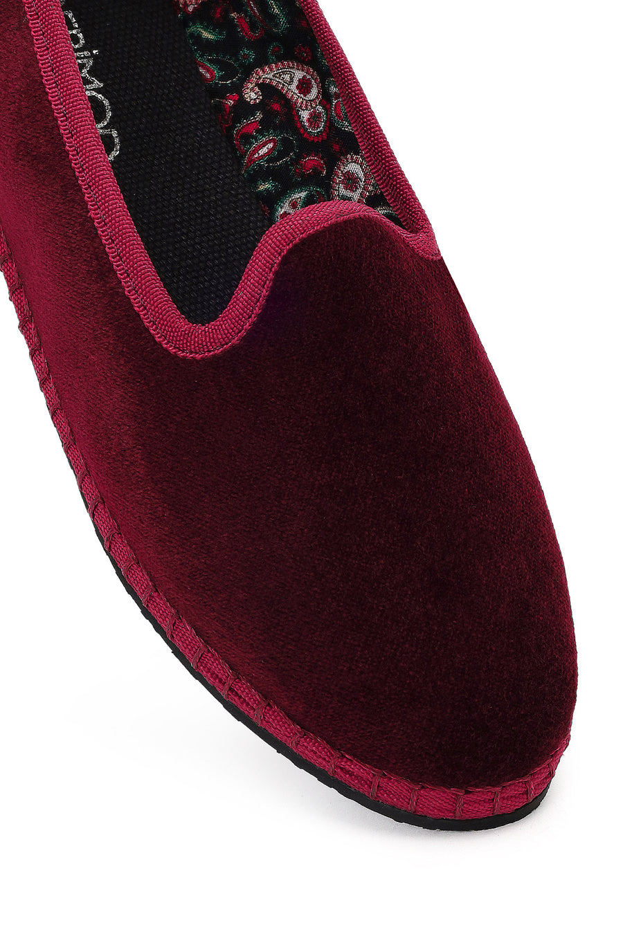 Women's Burgundy Fabric Loafer