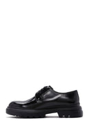 Men's Black Thick Soled Patent Leather Casual Shoes | Derimod