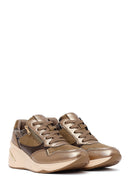 Woman Mink Lace-Up Wedge Sneaker | Derimod
