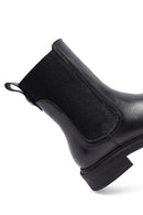 Women's Black Leather Chelsea Boot | Derimod