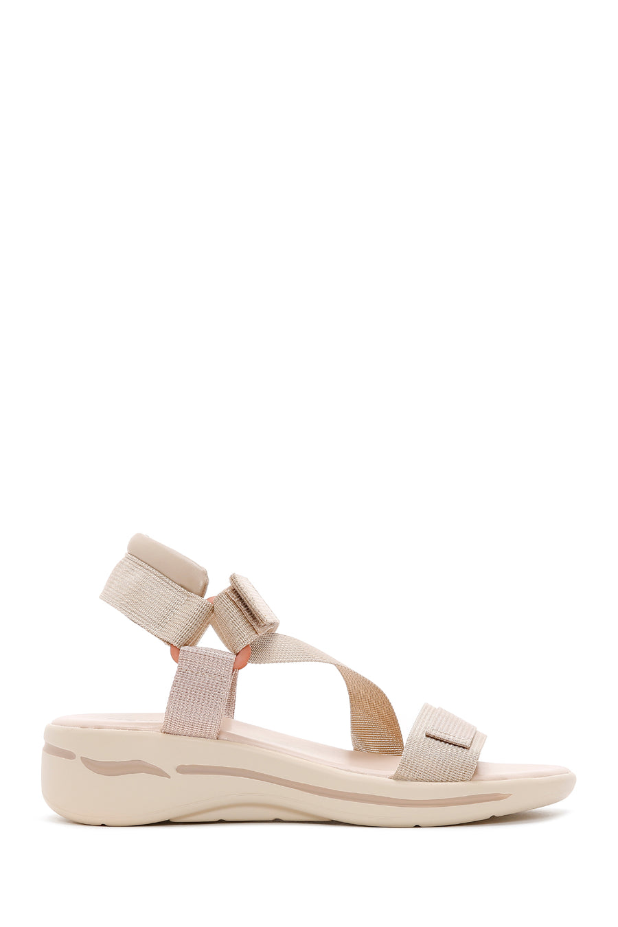Kadın Bej Kalın Tabanlı Comfort Sandalet 23SFD49836F | Derimod
