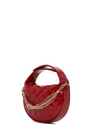 Woman Red Long Strap Quilted Mini Evening Bag | Derimod