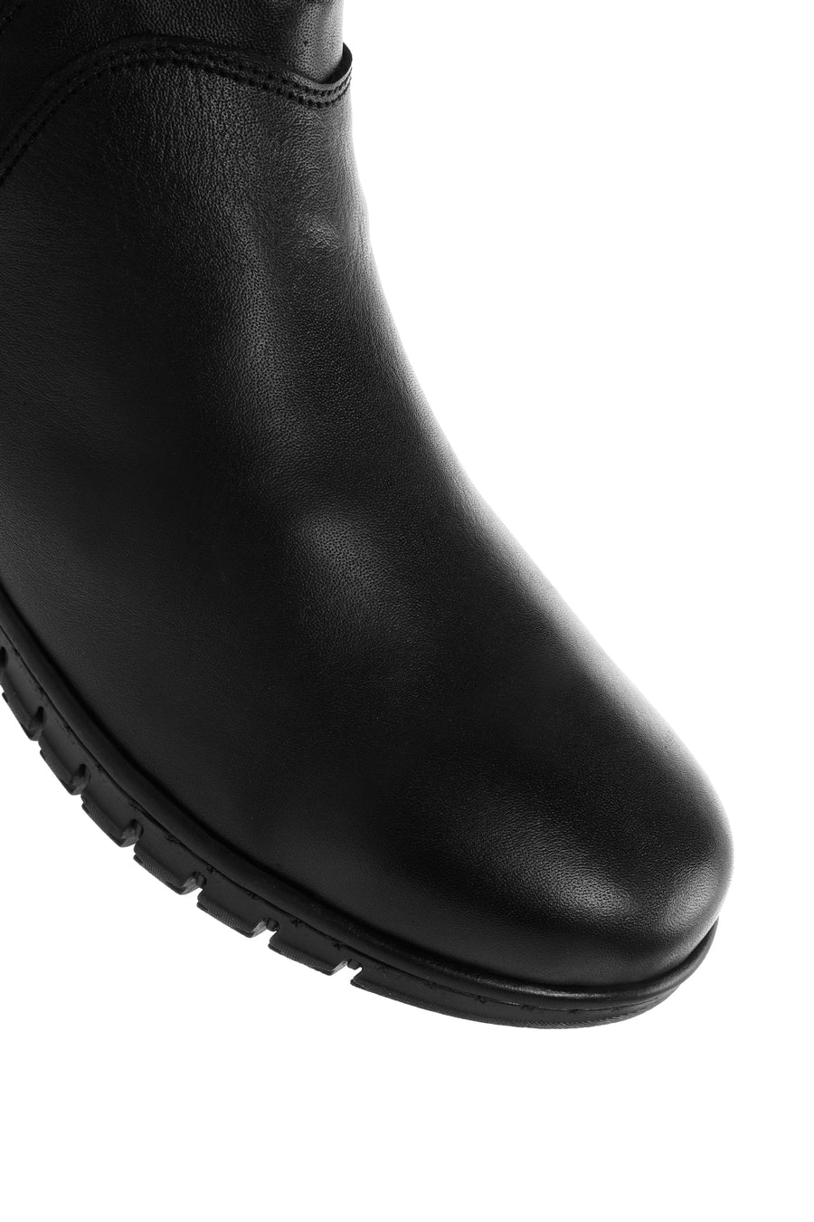 Women's Black Leather Comfort Boots