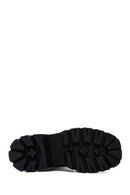 Women's Black Thick Soled Zippered Leather Boots | Derimod