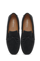 Men's Black Suede Leather Loafer | Derimod