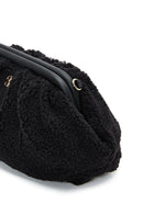 Women's Black Plush Crossbody Bag | Derimod