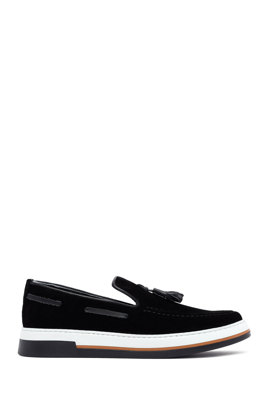 
Men's Black Suede Leather Tassel Casual Loafer
 25SFD681110 | Derimod