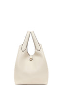 Woman Cream Casual Leather Shoulder Bag | Derimod