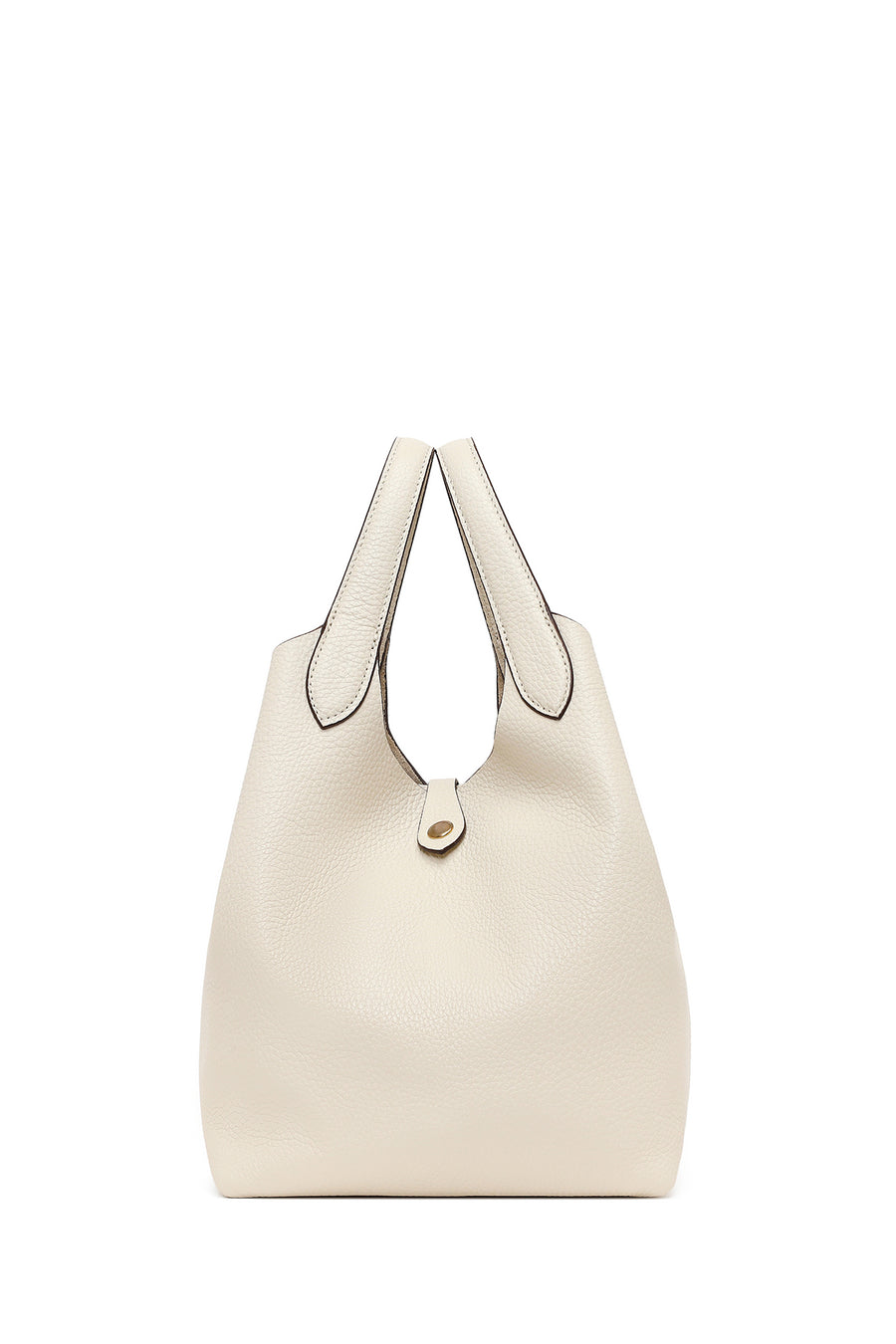 Woman Cream Casual Leather Shoulder Bag