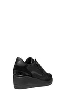 Geox Kadın Siyah D Ilde Bağcıklı Dolgu Topuklu Sneaker | Derimod